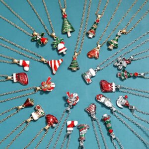 necklace with Christmas themed elements
